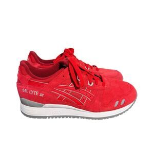 Asics GEL-LYTE 3 III (RED/RED) PUDDLE PACK SUEDE H5U3L Running Mens Size 8 NWOT